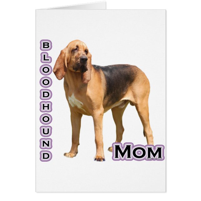 Bloodhound Mamma 4 Hälsningskort (Framsidan)