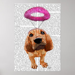 Bloodhound med Angelik Rosa Halo Poster