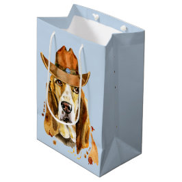 Bloodhound med sheriff Cowboy Hat