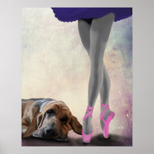 Bloodhound och Ballet Dancer Poster