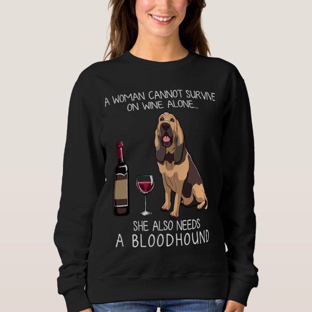 Bloodhound och Vin Hund Passande T Shirt (Framsida)