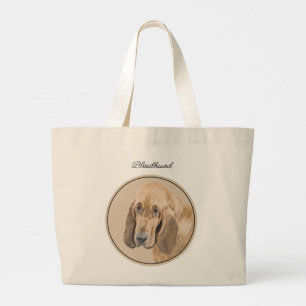 Bloodhound Paeing Red Cute Scent Hound Hund Art Jumbo Tygkasse
