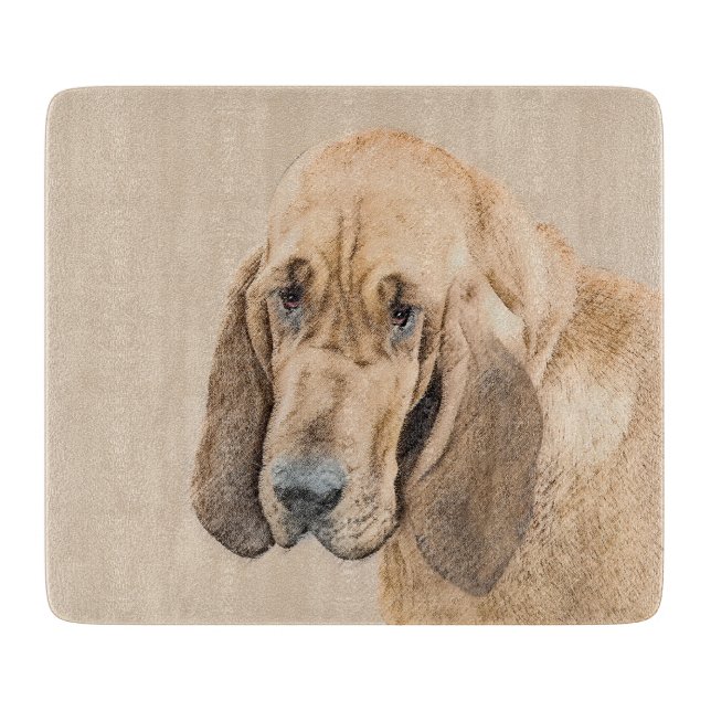 Bloodhound Painting - Cute Original Hund Art (Framsidan)