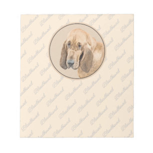 Bloodhound Painting - Cute Original Hund Art Anteckningsblock