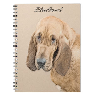 Bloodhound Painting - Cute Original Hund Art Anteckningsbok