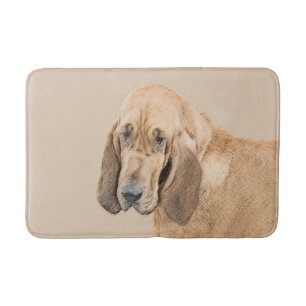 Bloodhound Painting - Cute Original Hund Art Badrumsmatta