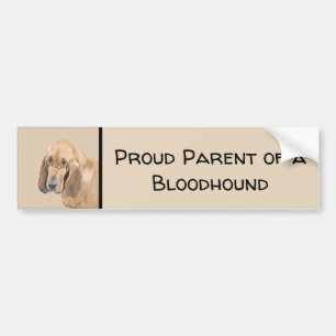 Bloodhound Painting - Cute Original Hund Art Bildekal