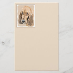 Bloodhound Painting - Cute Original Hund Art Brevpapper