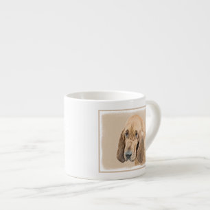 Bloodhound Painting - Cute Original Hund Art Espressomugg