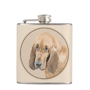 Bloodhound Painting - Cute Original Hund Art Fickplunta