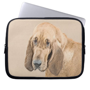 Bloodhound Painting - Cute Original Hund Art Laptop Fodral