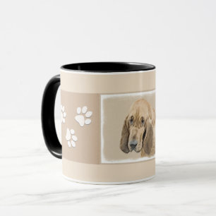 Bloodhound Painting - Cute Original Hund Art Mugg