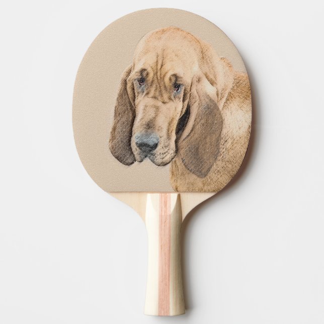 Bloodhound Painting - Cute Original Hund Art Pingisracket (Framsidan)
