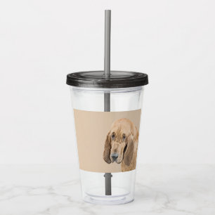 Bloodhound Painting - Cute Original Hund Art Take Away Mugg
