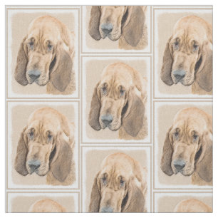 Bloodhound Painting - Cute Original Hund Art Tyg