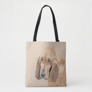 Bloodhound Painting - Cute Original Hund Art Tygkasse