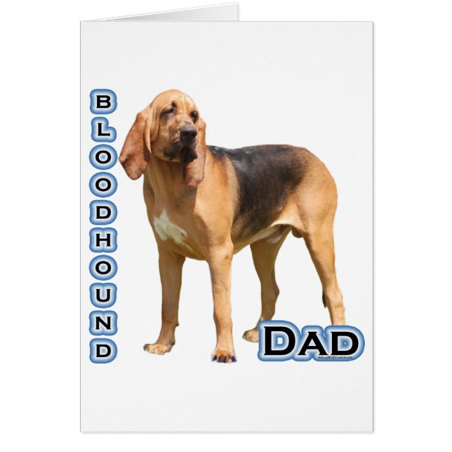 Bloodhound Pappa 4 Hälsningskort (Framsidan)