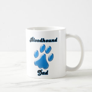 Bloodhound Pappa Blue Pawprint Kaffemugg