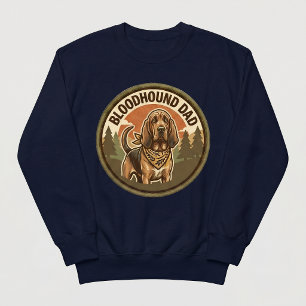 Bloodhound Pappa Crewneck Hound Dog Pappa Presen Lång Ärmad Tröja