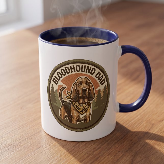Bloodhound Pappa Kaffemugge | Hound Dog Pappa Pres Mugg (Skapare uppladdad)