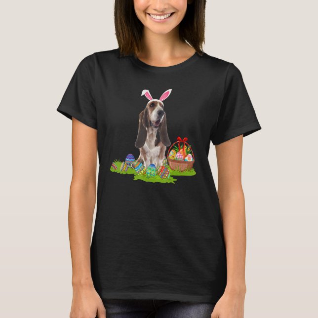 Bloodhound Påskägg Hunting Bunny Bloodhound T Shirt (Framsida)