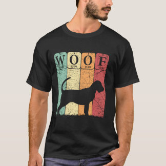 Bloodhound Periodic Bord Inslag Bloodhound Hund T Shirt