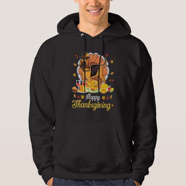 Bloodhound Pilgrim Turkiet Dish Vin Lycklig Thanks Hoodie (Framsida)