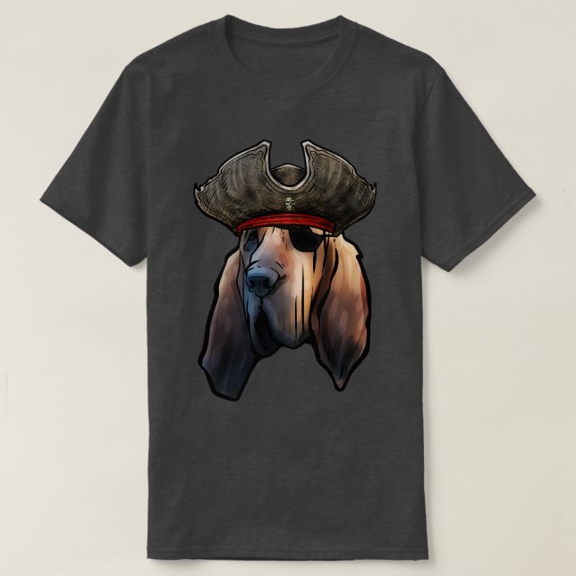 Bloodhound Pirat T Shirt (Design framsida)