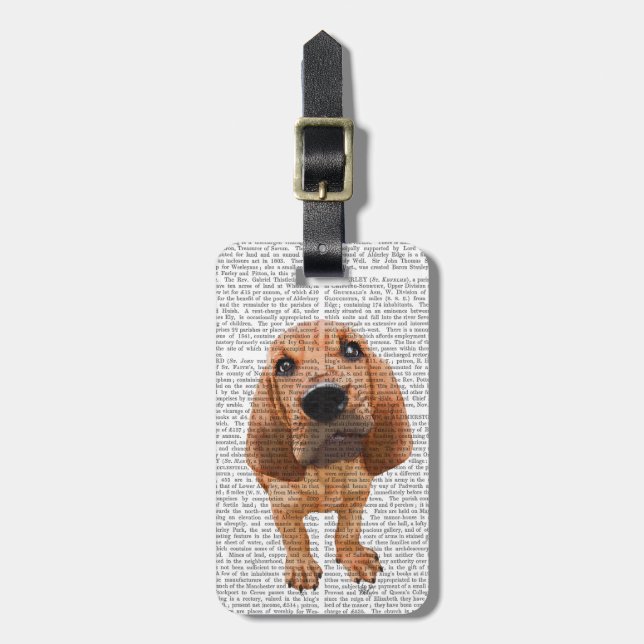Bloodhound Puppy Bagagebricka (Vertikal Framsida)