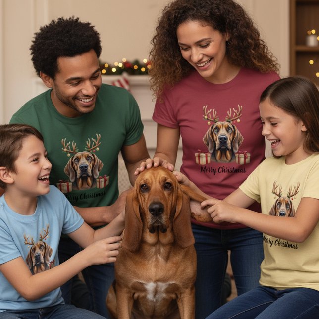 Bloodhound Reindeer T Shirt (Skapare uppladdad)