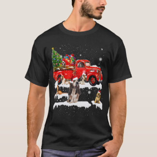 Bloodhound Riding Red Lastbil Julafton God jul T Shirt