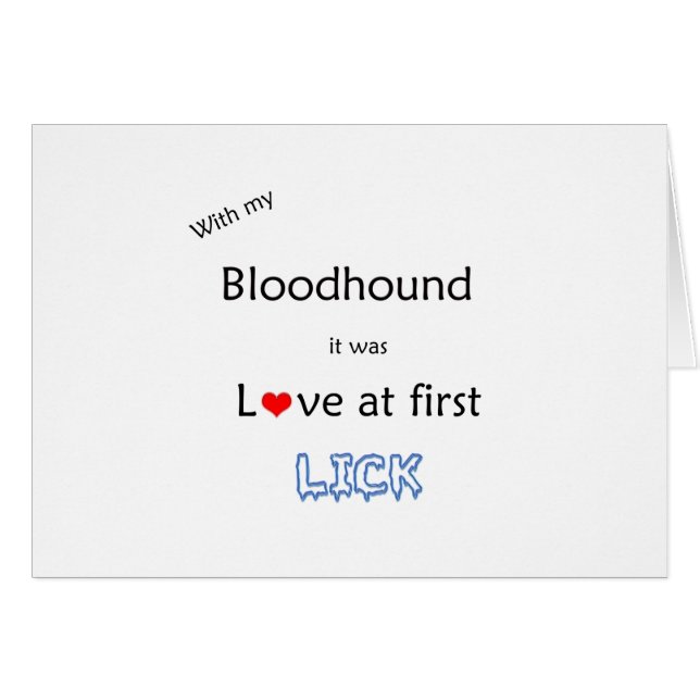 Bloodhound Slickar design Hälsningskort (Framsidan Horizontal)