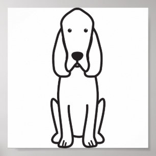 Bloodhound-Tecknad Hund Poster