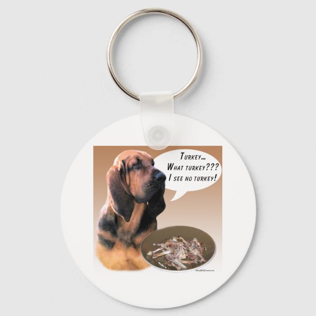 Bloodhound Turkey Keychain Nyckelring (Framsida)
