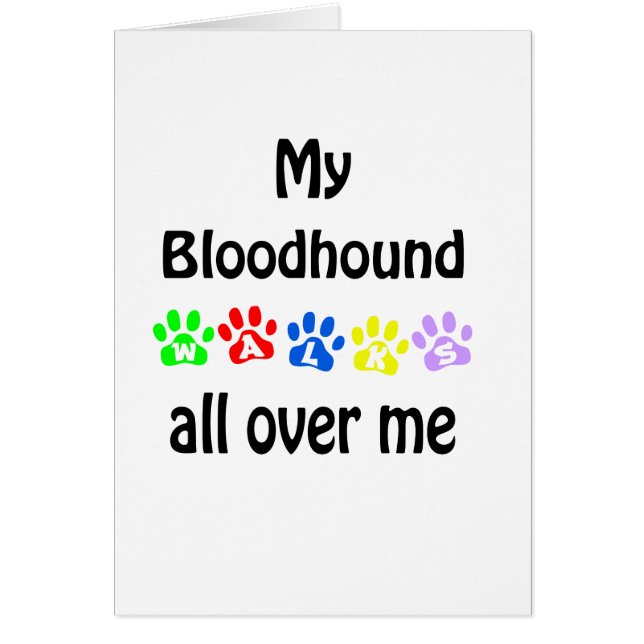 Bloodhound Walks Design Hälsningskort (Framsidan)