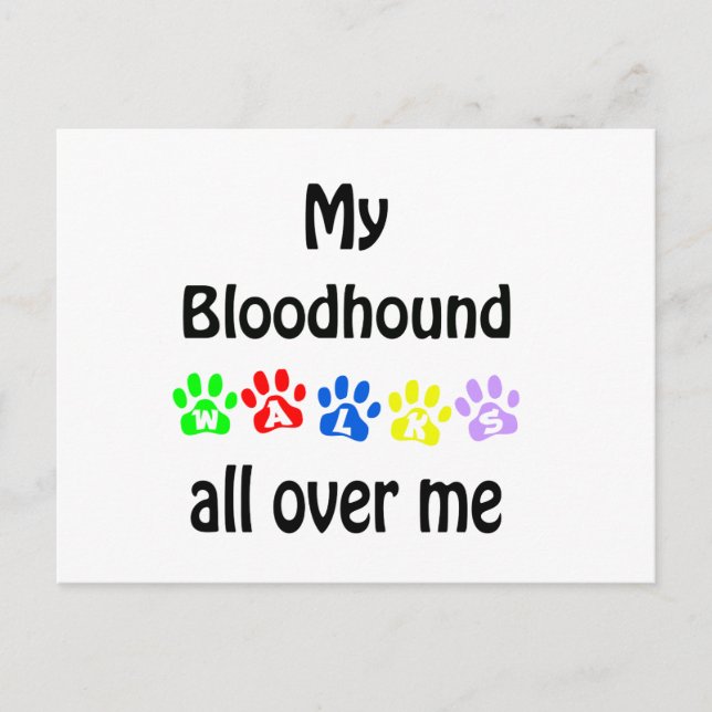 Bloodhound Walks Design Vykort (Framsida)