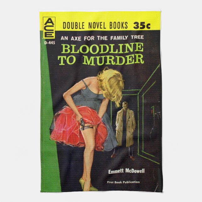 Bloodline to Murder pulp cover Kökshandduk (Vertikal)
