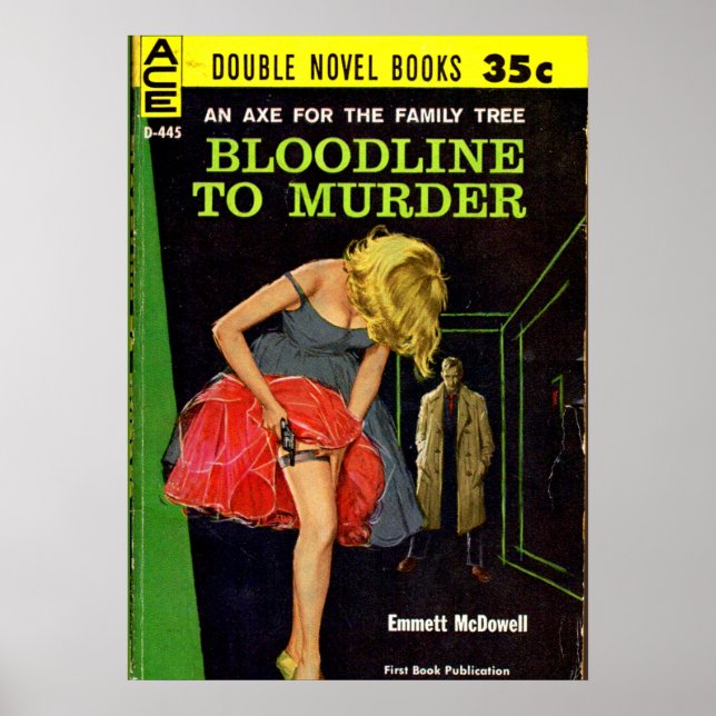 Bloodline to Murder pulp cover Poster (Framsidan)