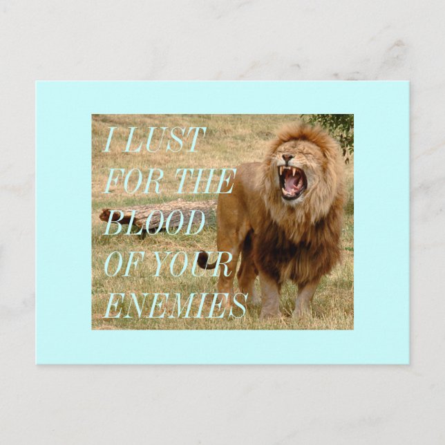 bloodlust vykort (Framsida)