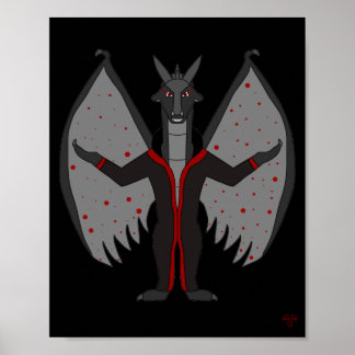 Bloodmoon Dragonborn Fantasy Affisch