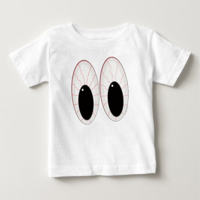 Bloodshot Eyebullar Halloween Ögon T Shirt (Framsida)