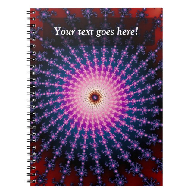 Bloodshot Fractal Swirl Anteckningsbok (Framsidan)