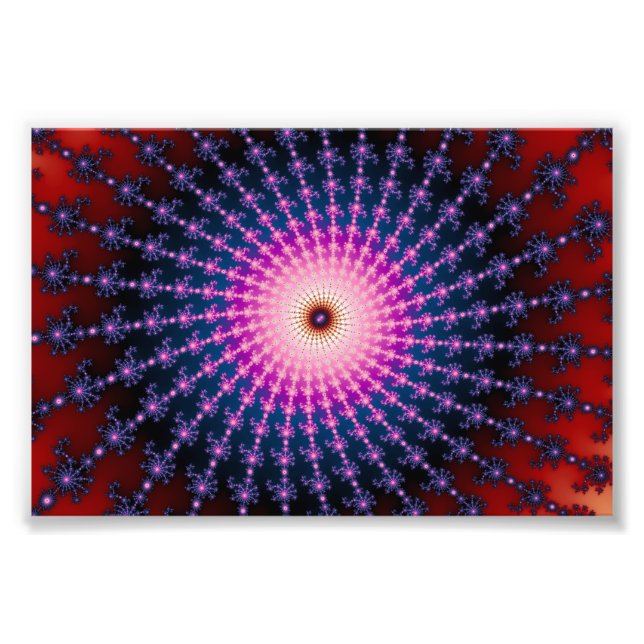 Bloodshot Fractal Swirl Fototryck (Framsidan)