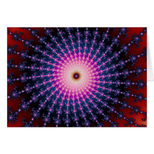 Bloodshot Fractal Swirl Hälsningskort