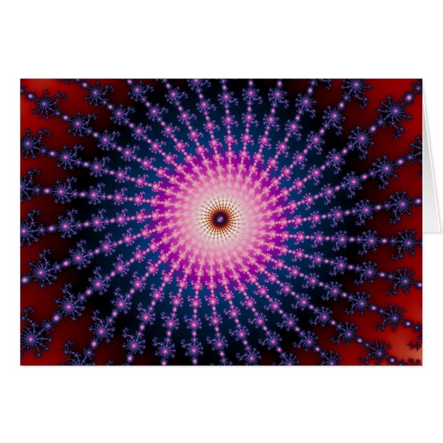 Bloodshot Fractal Swirl Hälsningskort (Framsidan Horizontal)