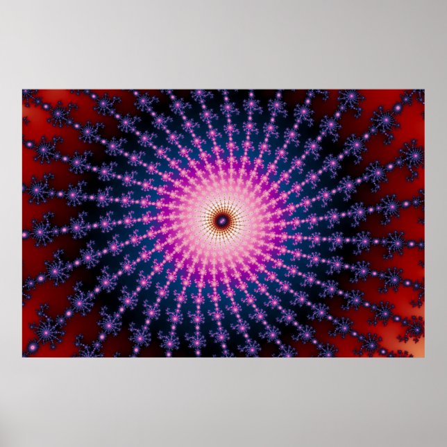 Bloodshot Fractal Swirl Poster (Framsidan)
