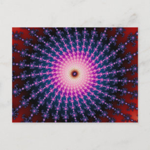Bloodshot Fractal Swirl Vykort