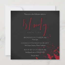 Bloody Bra Time Scary Party Inbjudningar