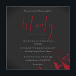 Bloody Bra Time Scary Party Inbjudningar<br><div class="desc">Det här är en roligt och skrämmande festinbjudan till Halloween eller andra typer av skrämmande party. Denna partikamotbjudning skulle vara perfekt för vuxnor.Inbjudan lyder: Bloody Bra Time. Inbjudan innehåller röda blodstänk mot en svart bakgrund. Kontakta mig på claudia@claudiaowen.com om du vill anpassa inbjudan. Ta en titt på min butik http://www.zazzle.com/claudiaowenshop...</div>