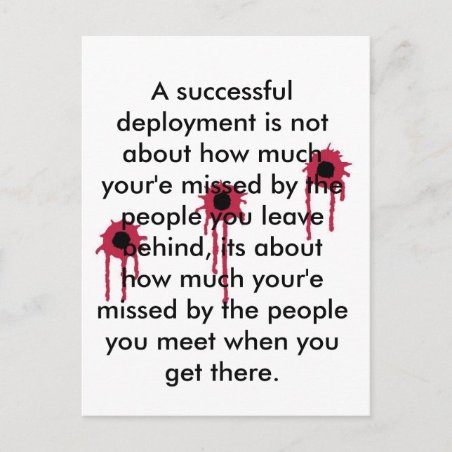 BLOODY BULLET HÅL VYKORT (Framsida)